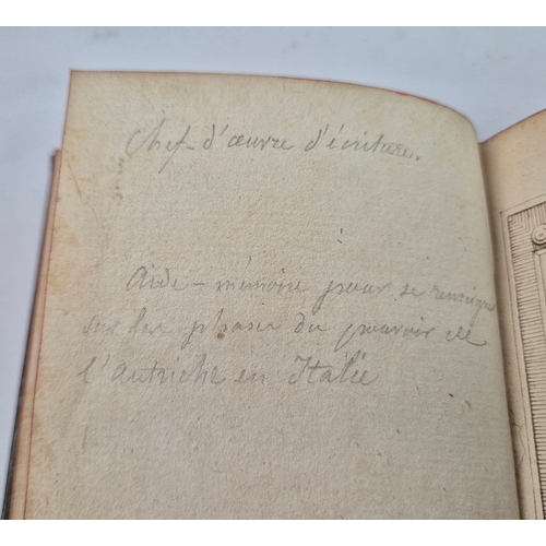 85 - TABLES CHRONOLOGIQUES DE L'HISTOIRE D'ALLEMAGNE, CA. LATE 18TH CENTURY. 32mo French manuscript of ap... 