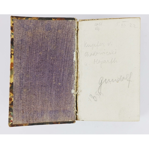 88 - J.C. DIETERICH. GOETTINGER TASCHEN-CALENDAR (POCKET CALENDAR), 1787. 12mo. Contemporary mottled tort... 