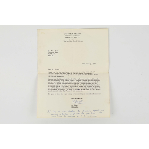 91 - GUILLAUME BUDE. DE ASSE ET PARTIBUS EIUS LIBRI QUINQUE, 1522. Venice: House of Aldus, 1522. 8vo. 265... 