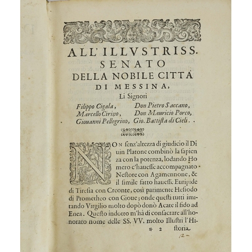 93 - GIUSEPPE COSTANZO BUONFIGLIO. PRIMA PARTE DELL'HISTORIA SICILIANA..., 1604. Prima parte dell'histori... 