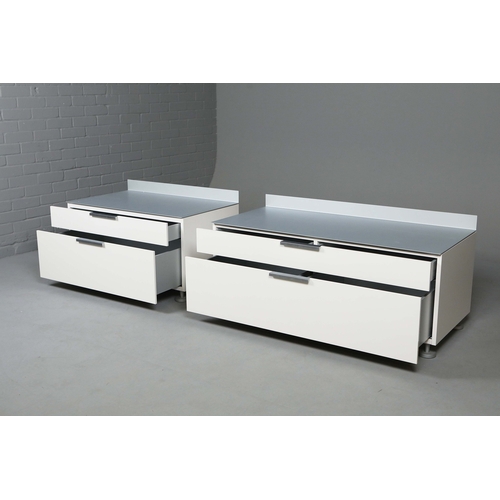 SIDE CHESTS, 1 LARGER THAN THE OTHER. 120cm W at largest. (2).