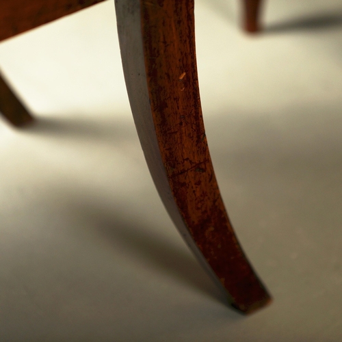 860 - SET OF EIGHT WILLIAM IV MAHOGANY DINING CHAIRS. On reeded front supports
To include two carvers
86cm... 