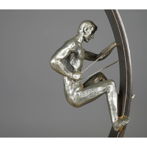 10 - CONTEMPORARY SCHOOL. ACROBATS IN RINGS (2). each 62cm H approx. (2).
