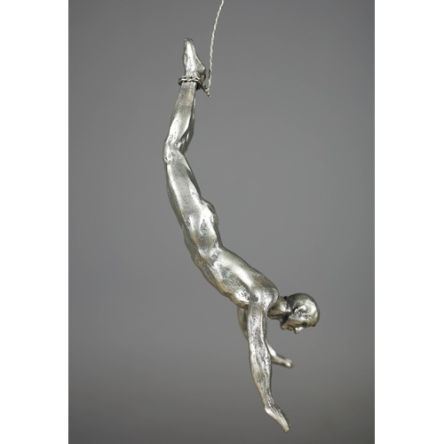 10 - CONTEMPORARY SCHOOL. ACROBATS IN RINGS (2). each 62cm H approx. (2).