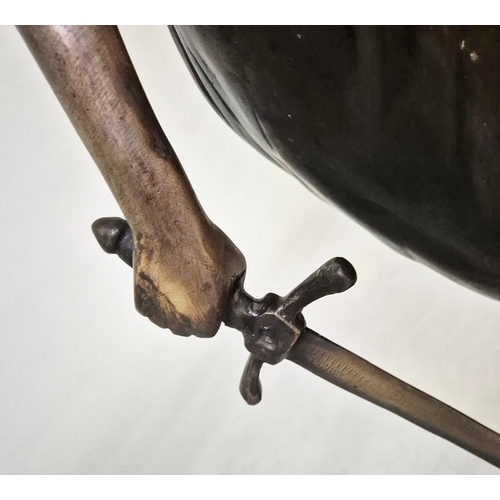 17 - STUDY OF LADY JUSTICE SCULPTURE. cast metal, 118cm H approx.