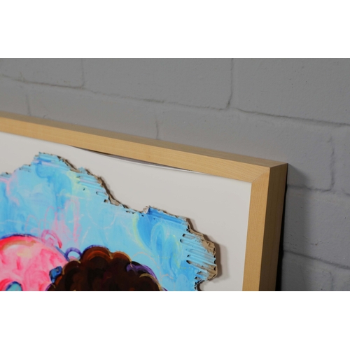 26 - OKOKUME (SPANISH B. 1985). TEMPLE OF POSEIDON. acrylic and oil pastel on cardboard, signed and dated... 