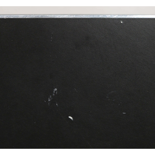 274 - MULLER CLASSIC LINE CHRYSLER DESK. orange lacquered steel, with six drawers, 77cm H x 176cm W x 80cm... 