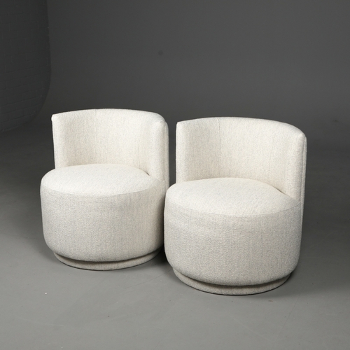 277 - ROBERT LANGFORD QUANT SWIVEL CHAIRS, A PAIR. 64cm W each approx. (2).