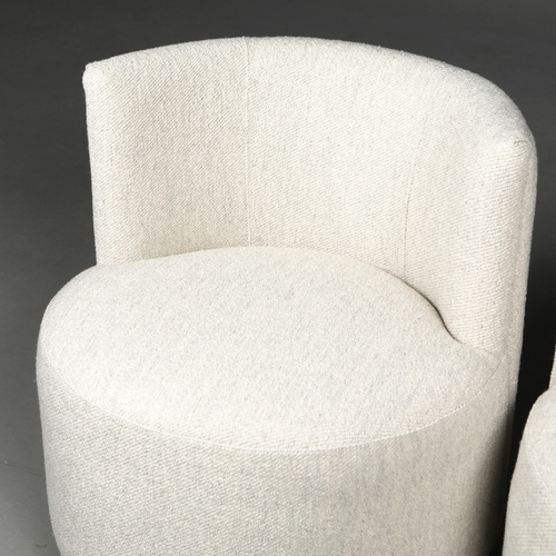 277 - ROBERT LANGFORD QUANT SWIVEL CHAIRS, A PAIR. 64cm W each approx. (2).