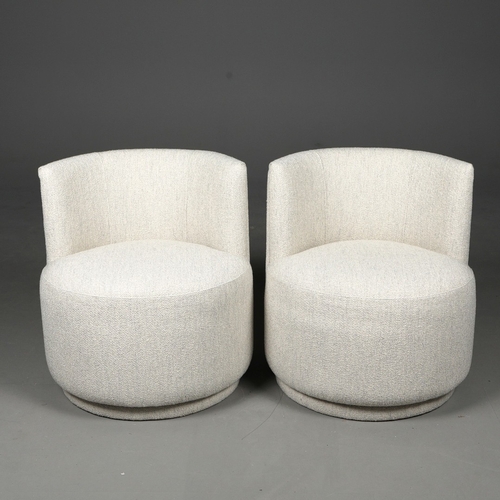 277 - ROBERT LANGFORD QUANT SWIVEL CHAIRS, A PAIR. 64cm W each approx. (2).
