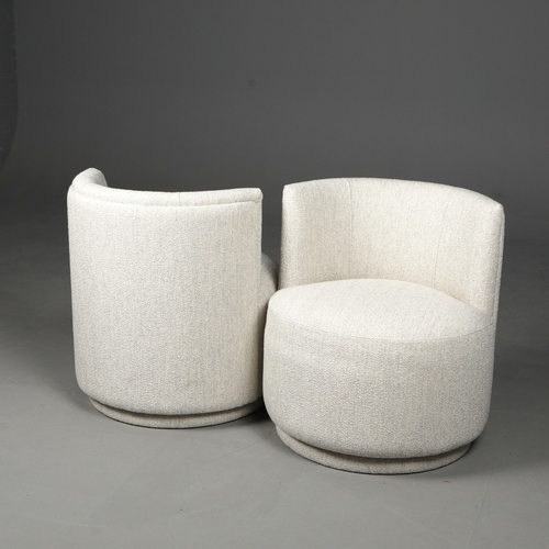 277 - ROBERT LANGFORD QUANT SWIVEL CHAIRS, A PAIR. 64cm W each approx. (2).