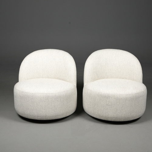 278 - ROBERT LANGFORD ELAINE SWIVEL CHAIRS, A PAIR. 74cm W each approx. (2).
