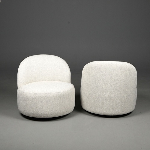 278 - ROBERT LANGFORD ELAINE SWIVEL CHAIRS, A PAIR. 74cm W each approx. (2).