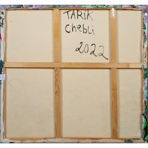 28 - TARIK CHEBLI. POPA LANGUR. oil on canvas, 115cm x 120cm.