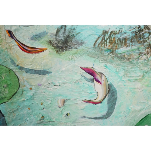 28 - TARIK CHEBLI. POPA LANGUR. oil on canvas, 115cm x 120cm.