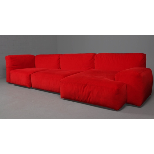 286 - CASSINA MEX CUBE SOFA. by Piero Lissoni, 66cm H x 300cm W x 120cm D
Comes with clips for base frame.