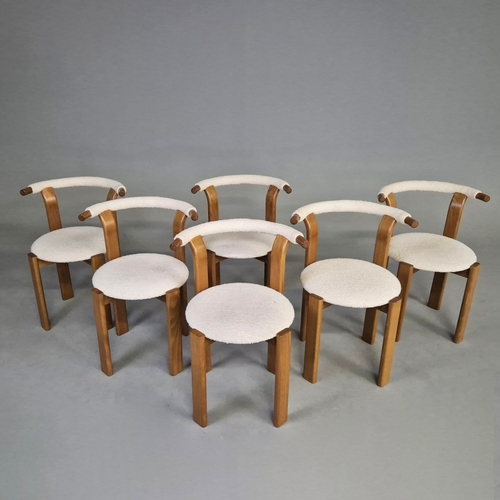 287 - SOHO HOME ZITA CHAIRS, A SET OF 6. in cream boucle each 56cm w x 74cm t. (6).