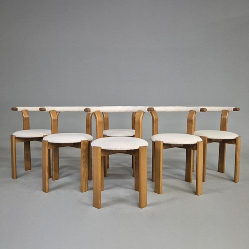 287 - SOHO HOME ZITA CHAIRS, A SET OF 6. in cream boucle each 56cm w x 74cm t. (6).