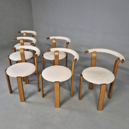 287 - SOHO HOME ZITA CHAIRS, A SET OF 6. in cream boucle each 56cm w x 74cm t. (6).