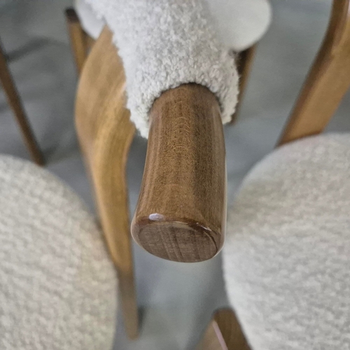 287 - SOHO HOME ZITA CHAIRS, A SET OF 6. in cream boucle each 56cm w x 74cm t. (6).