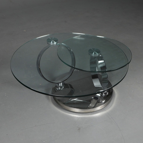 306 - ATTRIBUTED TO KESTERPORT RINGS COFFEE TABLE. 80cm diam. x 43cm H at smallest approx.