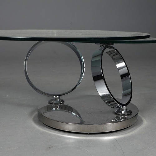 306 - ATTRIBUTED TO KESTERPORT RINGS COFFEE TABLE. 80cm diam. x 43cm H at smallest approx.