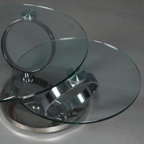 306 - ATTRIBUTED TO KESTERPORT RINGS COFFEE TABLE. 80cm diam. x 43cm H at smallest approx.