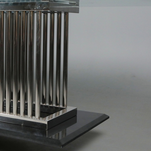 309 - ATTRIBUTED TO DECORUS MILAN DINING TABLE. top 300cm x 110cm approx.