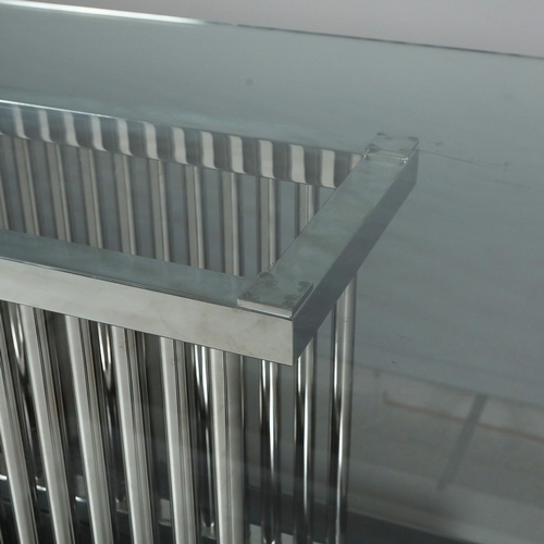 309 - ATTRIBUTED TO DECORUS MILAN DINING TABLE. top 300cm x 110cm approx.