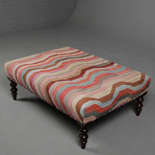 311 - GEORGE SMITH KILIM FOOTSTOOL. 38cm H x 105cm x 78cm.