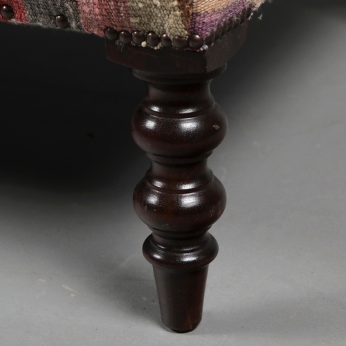 311 - GEORGE SMITH KILIM FOOTSTOOL. 38cm H x 105cm x 78cm.