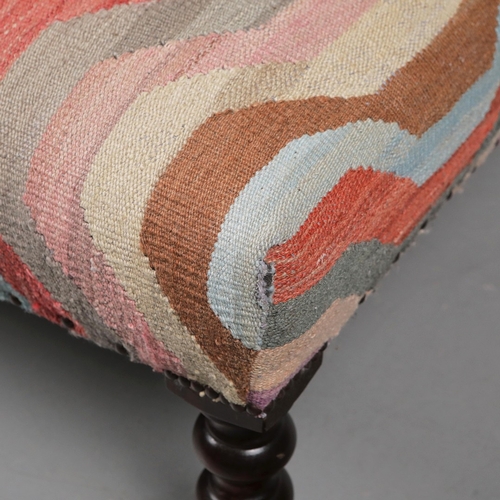 311 - GEORGE SMITH KILIM FOOTSTOOL. 38cm H x 105cm x 78cm.