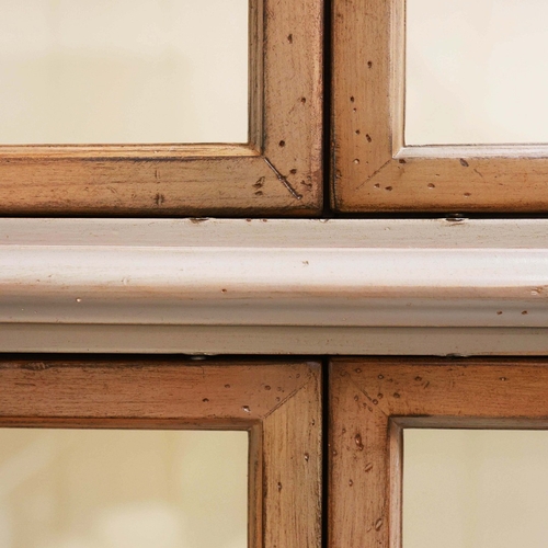 315 - ROCHE BOBOIS ARCHITECTE BOOKCASE. glazed, with painted frame, bears plaques in French 225cm t x 233 ... 