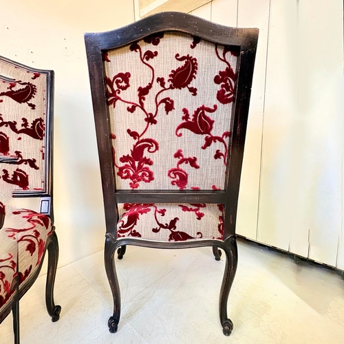 317 - ROCHE BOBOIS LOUIS XV STYLE DINING CHAIRS, A SET OF 8. Including two carvers, 106cm H x 53cm W x 50c... 