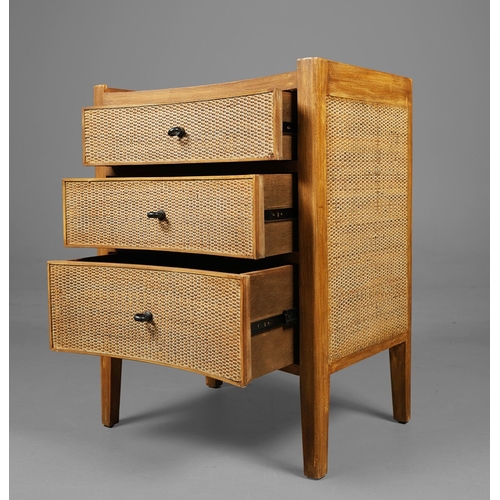 319 - OKA BAYUBAN RATTAN SIDE CHEST. 55cm x 40cm x 74cm approx.