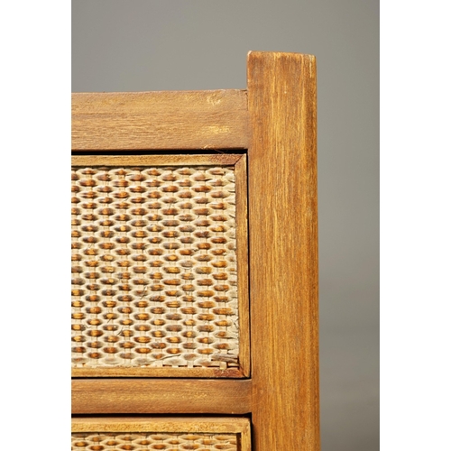 319 - OKA BAYUBAN RATTAN SIDE CHEST. 55cm x 40cm x 74cm approx.