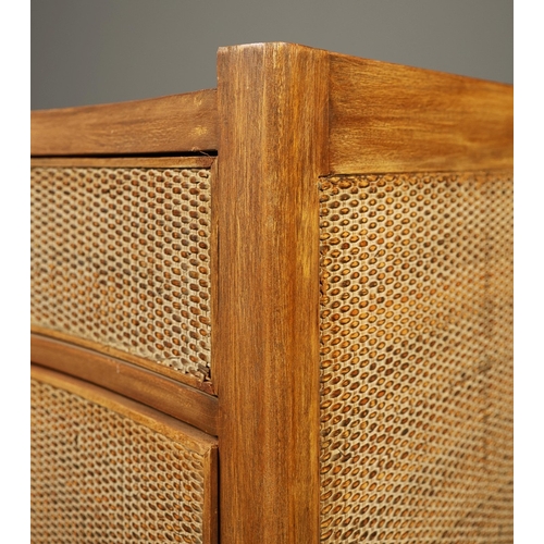 319 - OKA BAYUBAN RATTAN SIDE CHEST. 55cm x 40cm x 74cm approx.