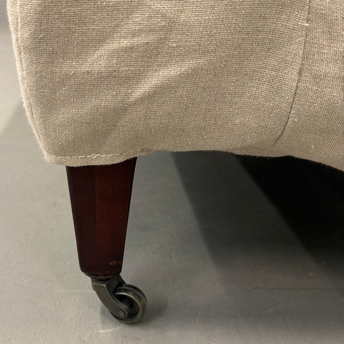 321 - OKA COLERIDGE LINEN 2-SEATER SOFA. 130cm W x 85cm H x 70cm d.