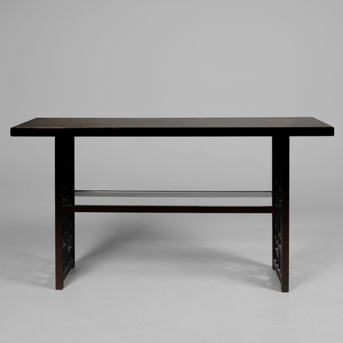 322 - OKA CONSOLE TABLE. 140cm x 40cm x 77.5cm approx.