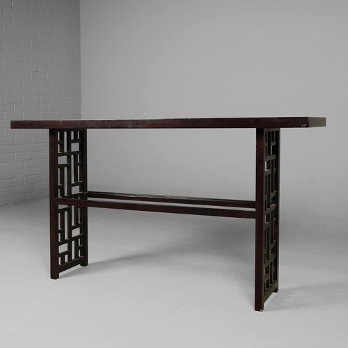322 - OKA CONSOLE TABLE. 140cm x 40cm x 77.5cm approx.