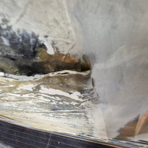 40 - ASH HOLMES (20TH CENTURY AUSTRALIAN). WALKING AROUND THE DAM. mixed media on canvas, 142cm x 102cm, ... 