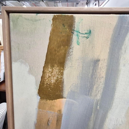 40 - ASH HOLMES (20TH CENTURY AUSTRALIAN). WALKING AROUND THE DAM. mixed media on canvas, 142cm x 102cm, ... 