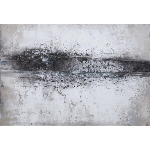 43 - 20TH CENTURY SCHOOL. ABSTRACT. mixed media on canvas, 220cm x 150cm.