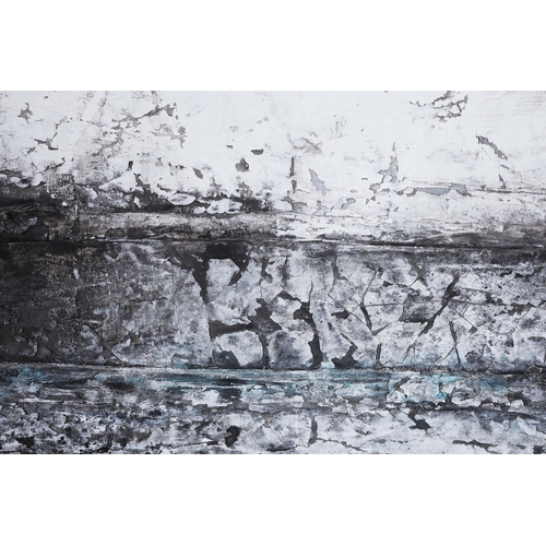 43 - 20TH CENTURY SCHOOL. ABSTRACT. mixed media on canvas, 220cm x 150cm.