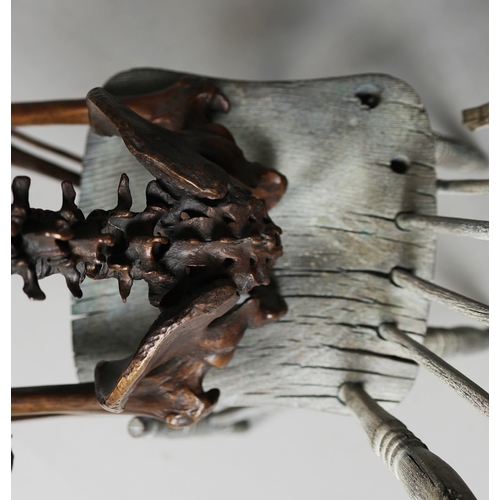 8 - AMANDA AND BJÖRN SJÖLING, NOBODY THOUGHT IT WOULD COME TO THIS. bronze on bronze chair, 103cm x 102c... 