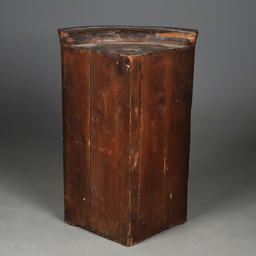 846 - CORNER CUPBOARD. mahogany, with a glazed door 106 cm t x 71 cm w x 51 cm d.