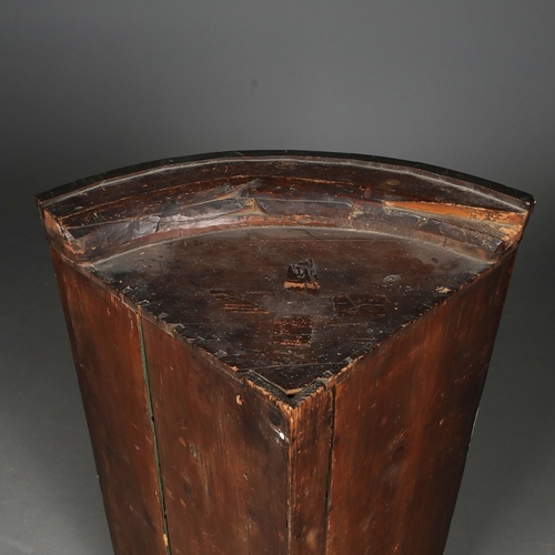 846 - CORNER CUPBOARD. mahogany, with a glazed door 106 cm t x 71 cm w x 51 cm d.