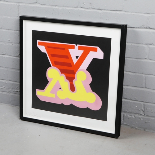 101 - BEN EINE (BRITISH B. 1970). LETTER X. screen print in colour, 2015 signed, dated and numbered from a... 
