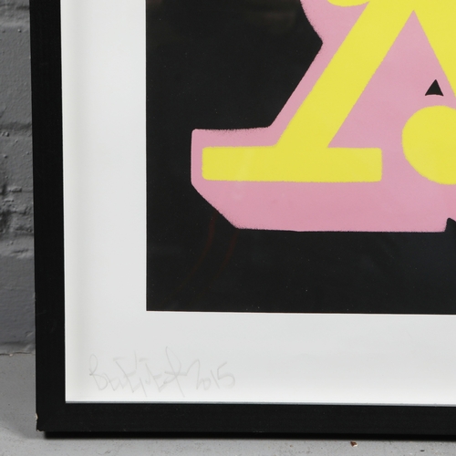 101 - BEN EINE (BRITISH B. 1970). LETTER X. screen print in colour, 2015 signed, dated and numbered from a... 