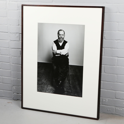 102 - TERENCE DONOVAN (1936 – 1996). PETER BLAKE, 1989. silver print, mounted. Signed, titled and dated in... 